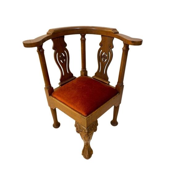 Vintage Child's Chippendale Style Corner Chair - Picture 1 of 5